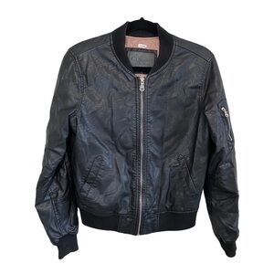 CI Sono - Vegan Leather Bomber Jacket  - Size Med